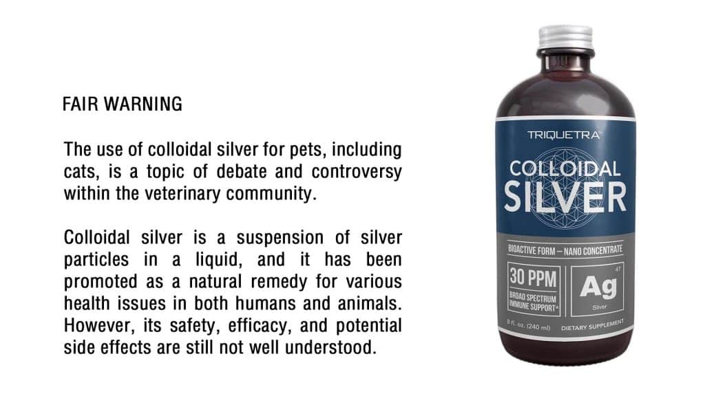 Colloidal silver dosage for cats hotsell